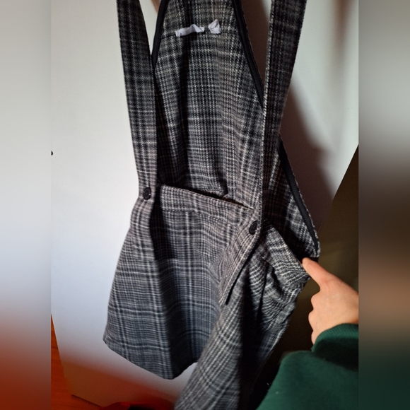 Plaid Skirt with Straps - Picture 2 of 3